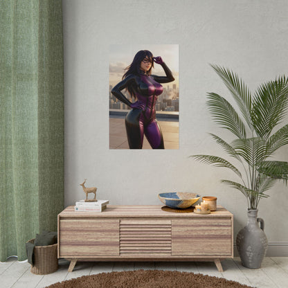Midnight Poster, My Hero Academia Wall Art Print – Anime Decor; premium heroine poster for anime room, gaming setup, collector display