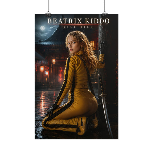 Kill Bill Beatrix Kiddo Action Video Game Art Print Collectible Wall Movie Poster
