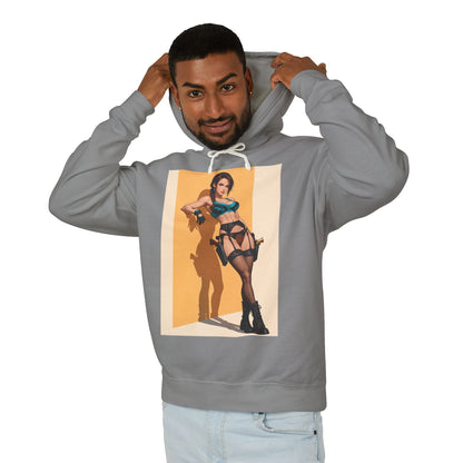 Худі з Ларою Крофт | Худі з виживанням у розкрадачці гробниць | Пуловер з аніме-воїном-дослідником