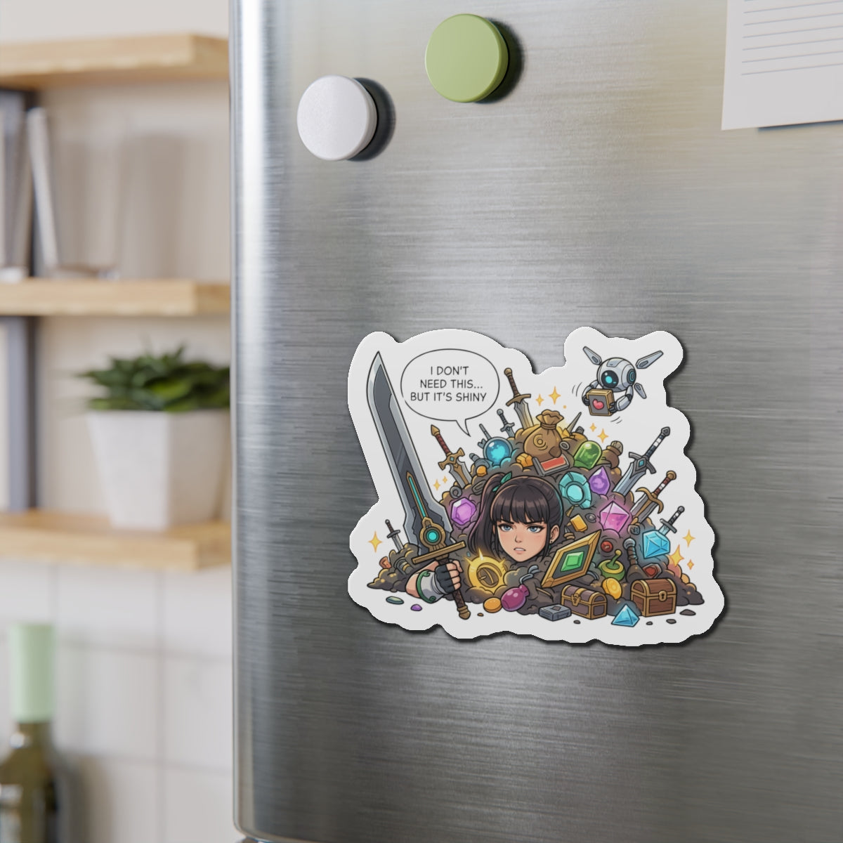 Eve Stellar Blade Magnet – Sexy Anime-Kriegerin Magnet, Sci-Fi-Kunst für den Kühlschrank