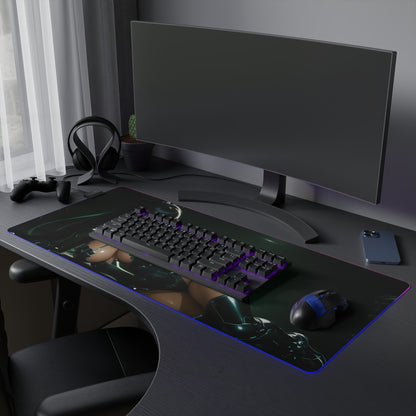 Eve Stellar Blade Schreibtischunterlage – LED RGB-Pad, Waifu Anime Girl Gaming-Setup