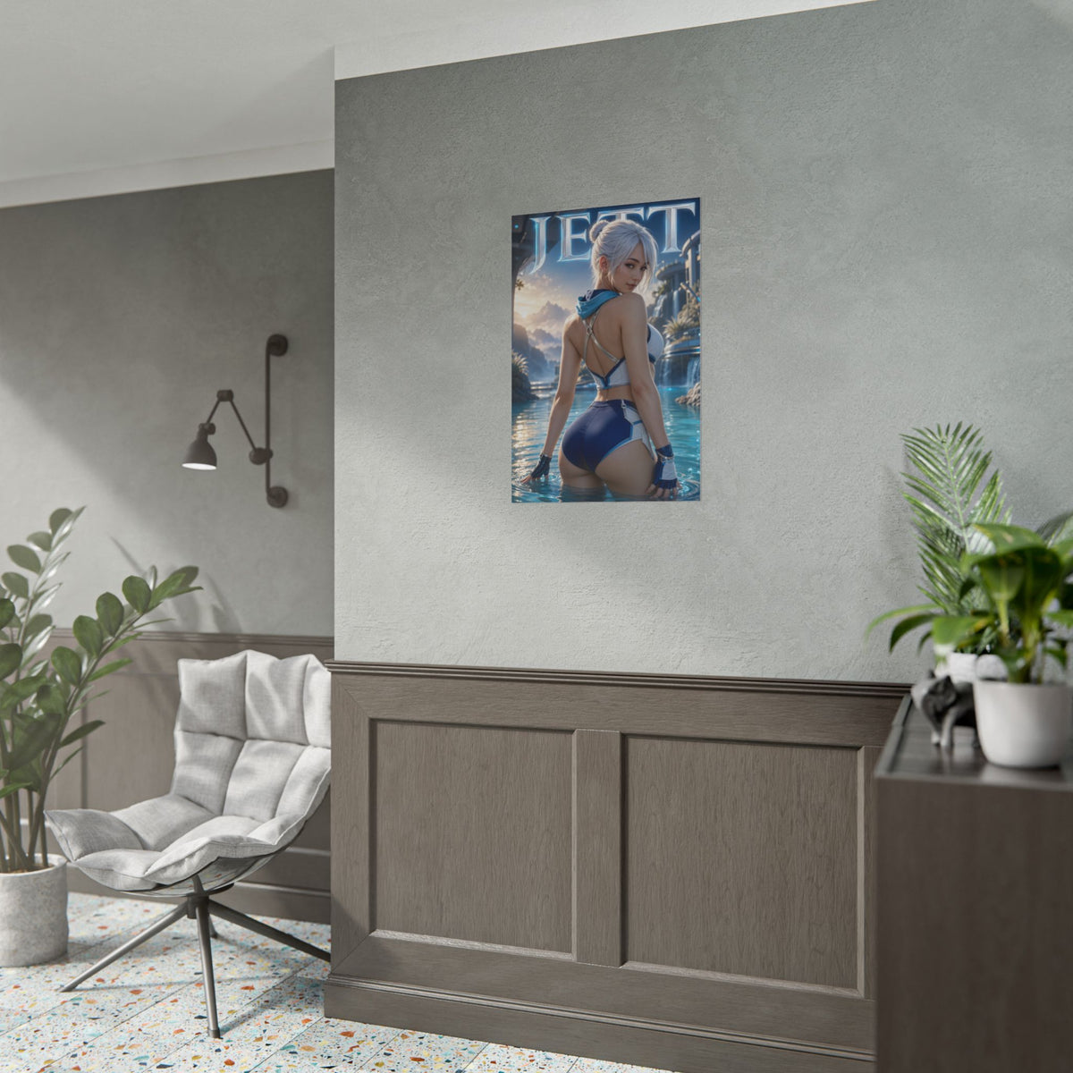 Gaming Wall Art Jett Valorant Poster Bedroom Game Room Decor Art Print