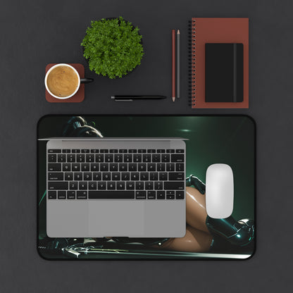 Eve Stellar Blade Schreibtischunterlage, futuristisches Sci-Fi-Helden-Mauspad, Cyberpunk-Gaming-Dekor