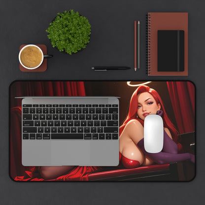 Jessica Rabbit Schreibtischunterlage, klassisches Cartoon-Diva-Mauspad, Retro-Glamour-Gamer-Schreibtisch-Setup