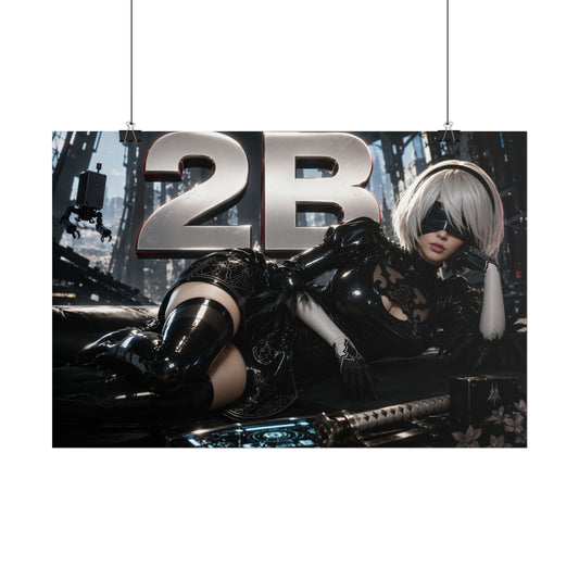 2B NieR Wall Art Poster Gaming Decor Collectible Gamer Gift Collectible Print