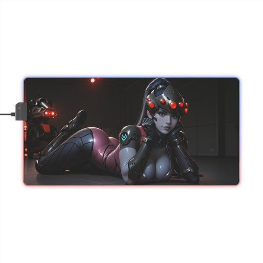 Килимок для столу Widowmaker – світлодіодний RGB-підсвітлювальний килимок, ігровий комплект із зображенням дівчини з аніме Sniper Waifu