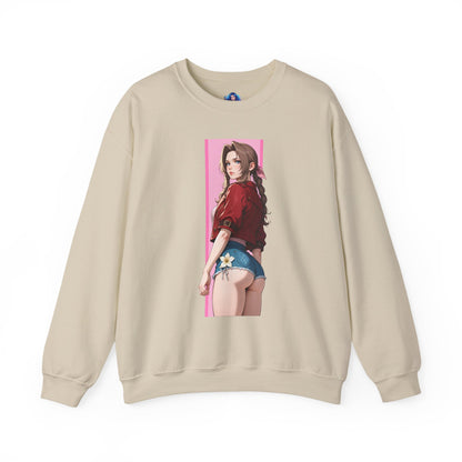 Aerith Gainsborough Sweatshirt, FFVII Crewneck, Cozy Fantasy Gaming Apparel for Fans
