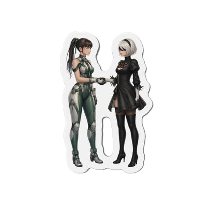 Eve &amp; 2B Magnet – Anime-Sci-Fi-Mädchenmagnet, Stellar Blade x Nier Automata Dekoration