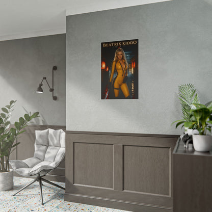 Beatrix Kiddo Poster, Kill Bill Wall Art, Action Movie Print Decor