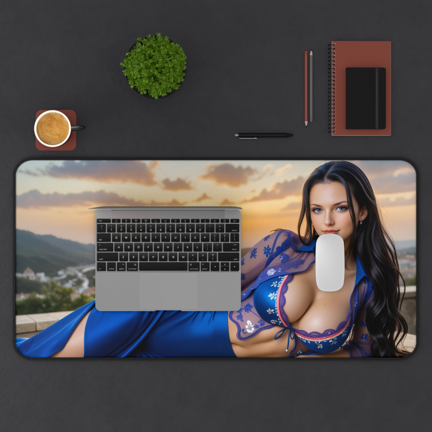 Nico Robin Gaming Mouse Pad, One Piece Desk Mat, Anime Scholar Girl Setup