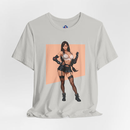 Tifa Lockhart T-Shirt | Final Fantasy VII T-Shirt für Gamer und Otaku-Fans | Starkes Waifu-Shirt