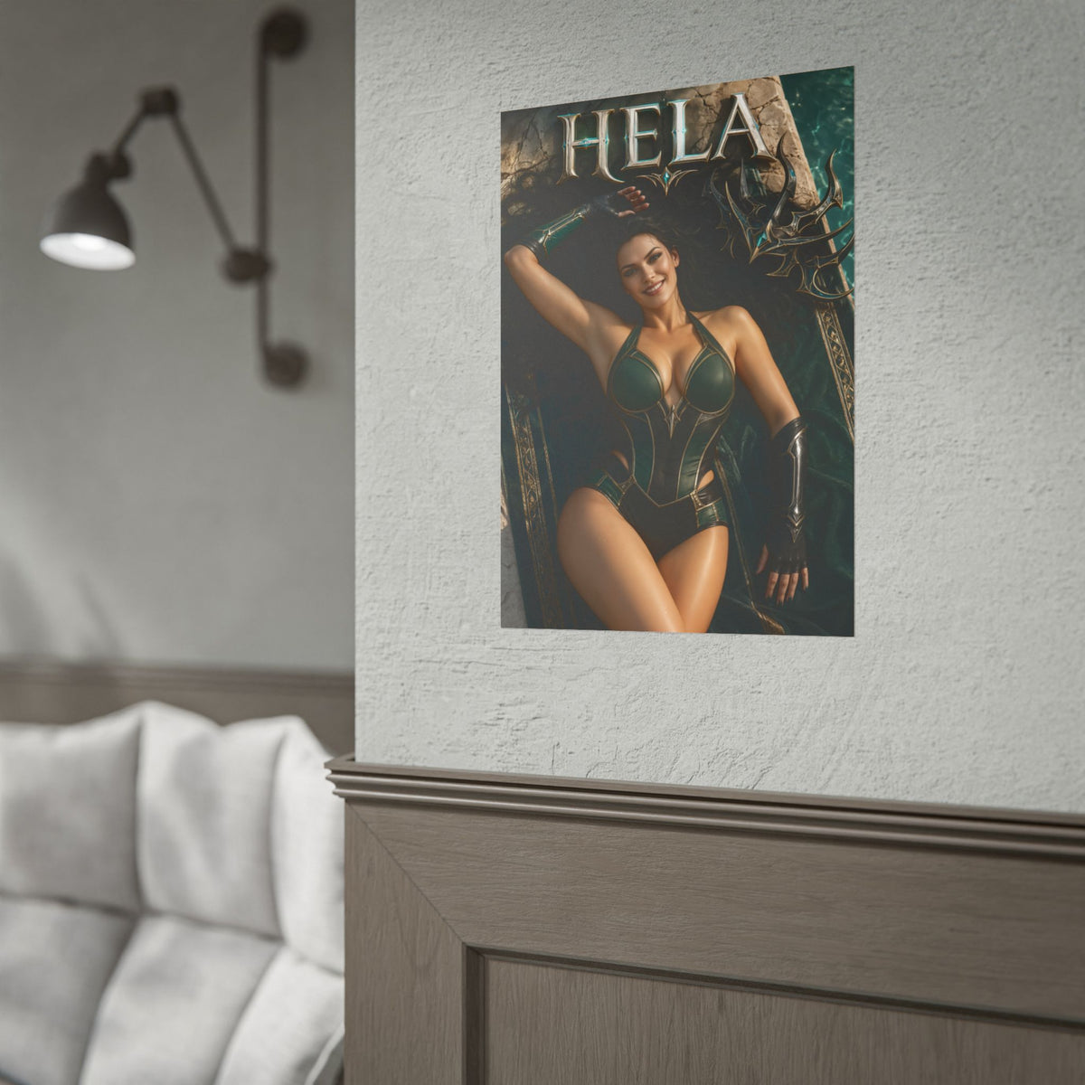 Comic Wall Art Hela Poster Heroine Room Decor Collectible Character Print
