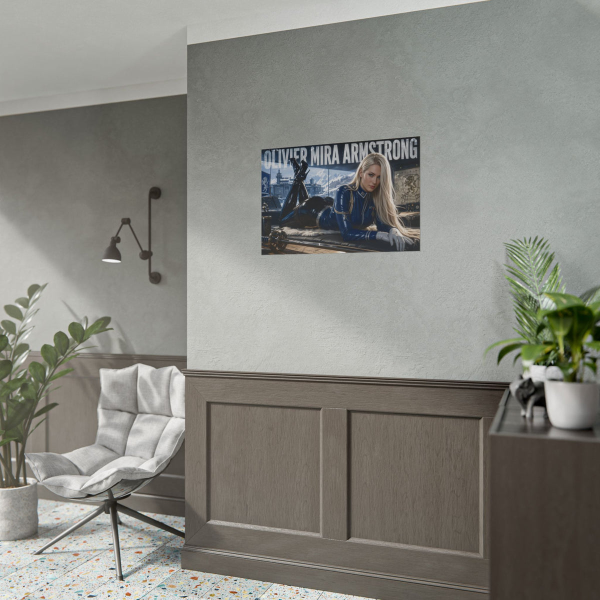 Olivier Mira Armstrong Fullmetal Alchemist Poster Wall Art Character Room Decor