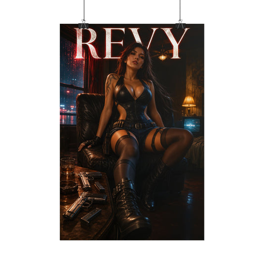 Revy Character Poster Black Lagoon Anime Room Wall Decor Collectible Art Print