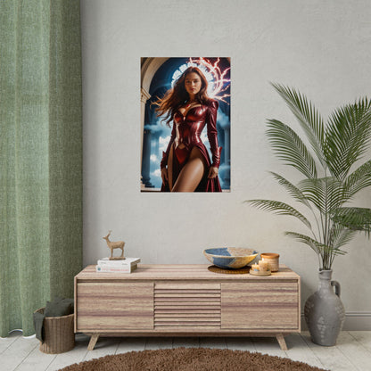 Scarlet Witch Art Print – Iconic Sorceress Poster for Gaming or Collector Rooms