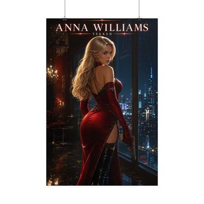 Anna Williams Poster, Tekken Wall Art, Gaming Poster, Room Decor