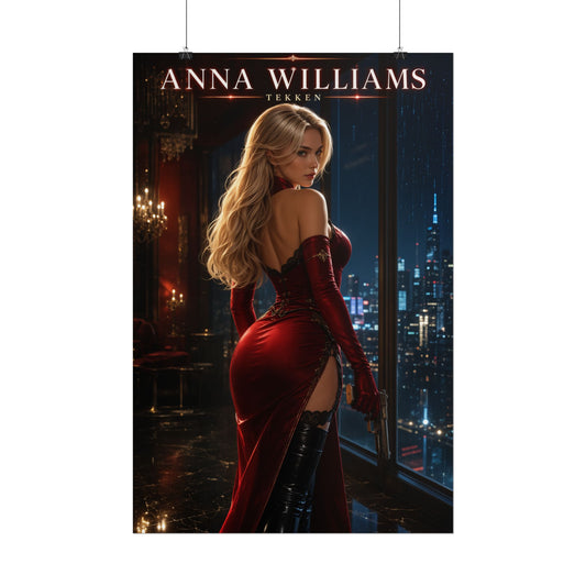 Tekken Anna Williams Collectible Poster Wall Art Print for Gamer Room