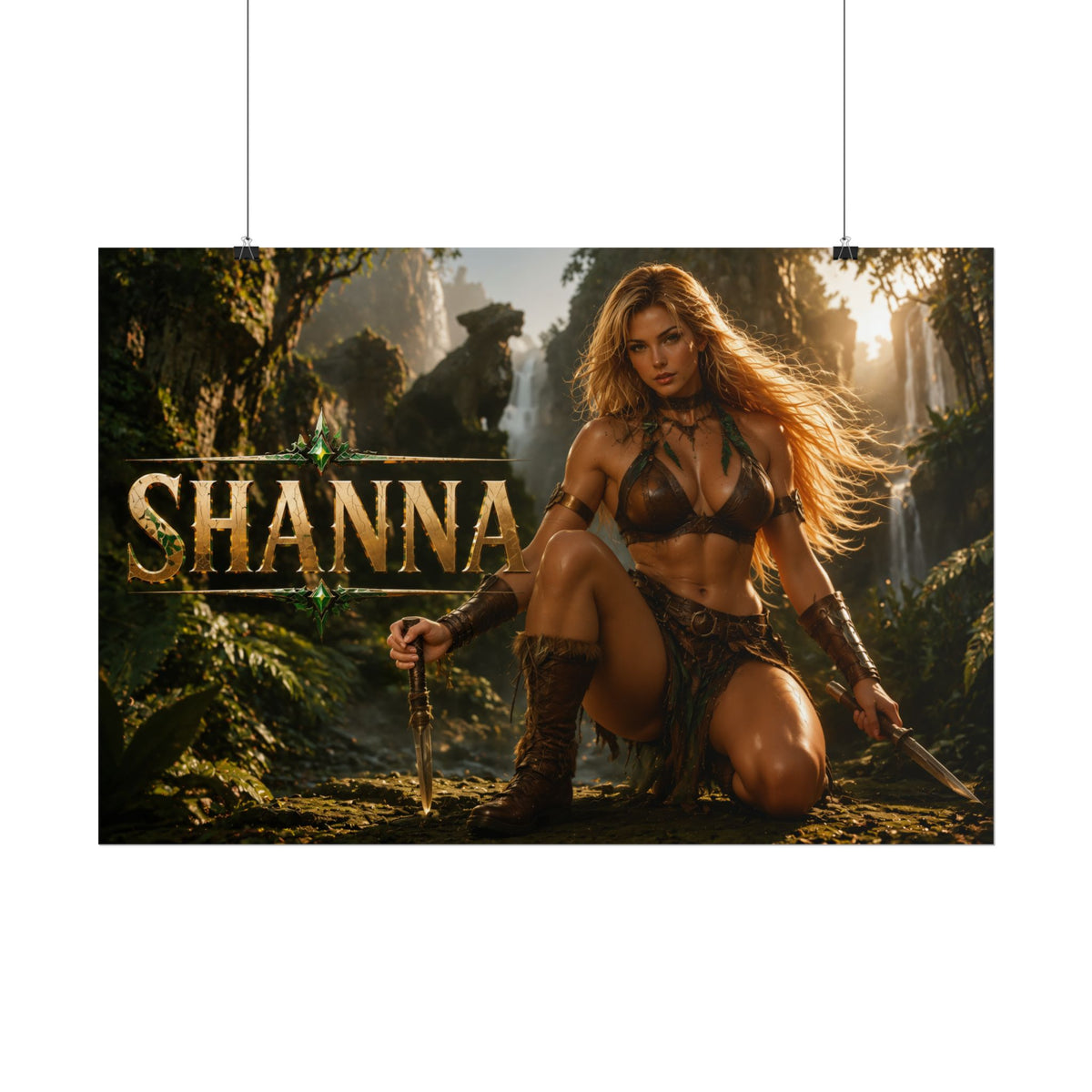Comic Wall Art Shanna Poster Heroine Room Decor Collectible Character Print