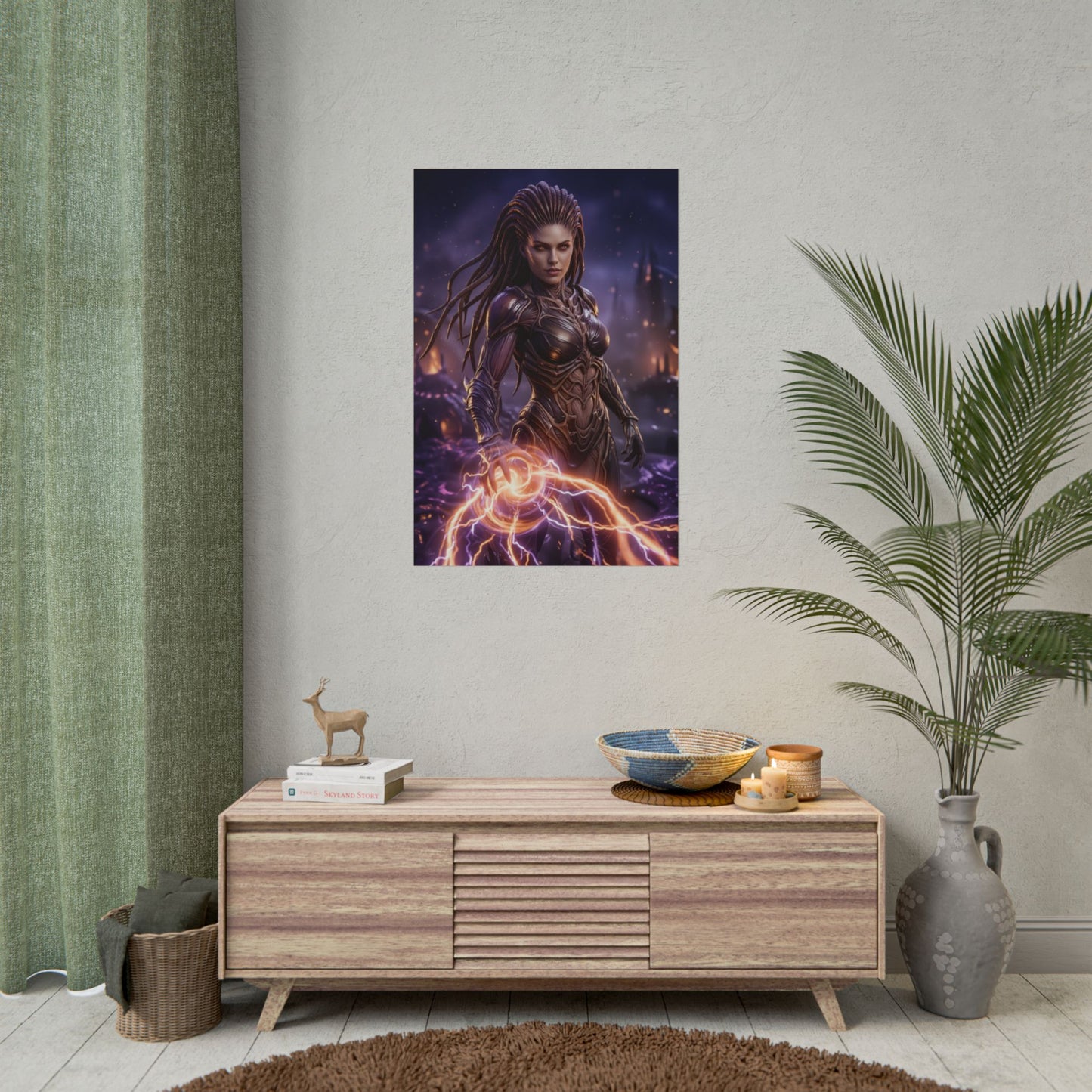 Sarah Kerrigan Starcraft Poster, Starcraft Wall Art Print, Sci Fi Queen Girl Decor, Gaming Room Wall Art, Gamer Gift