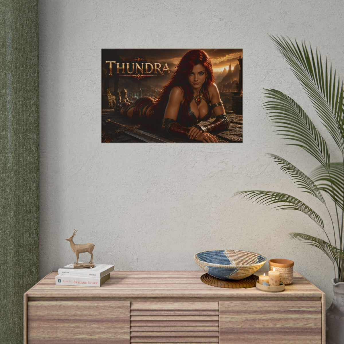 Comic Wall Art Thundra Poster Heroine Room Decor Collectible Character Print