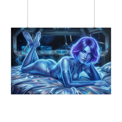 Cortana Halo Poster, Gaming Wall Art, Sci Fi Poster, Gamer Decor
