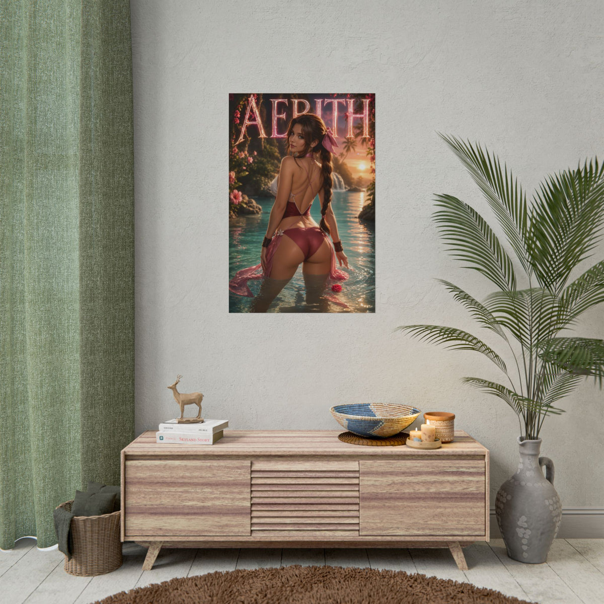 Fantasy Wall Art Aerith Gainsborough Poster Room Decor Collector Gift Art Print