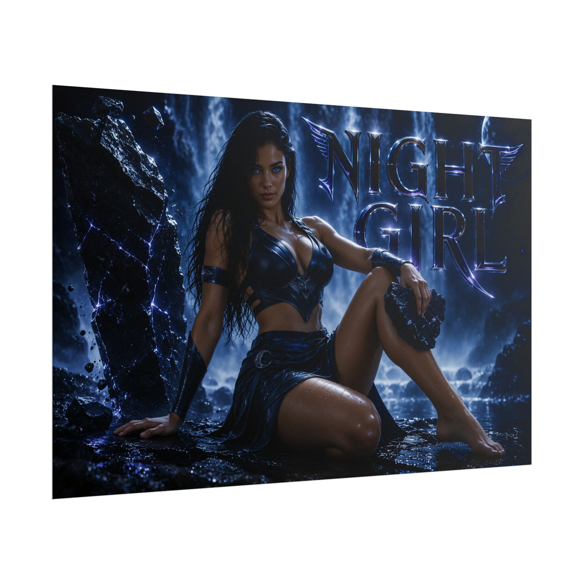 Comic Wall Art Night Girl Poster Heroine Room Decor Collectible Character Print
