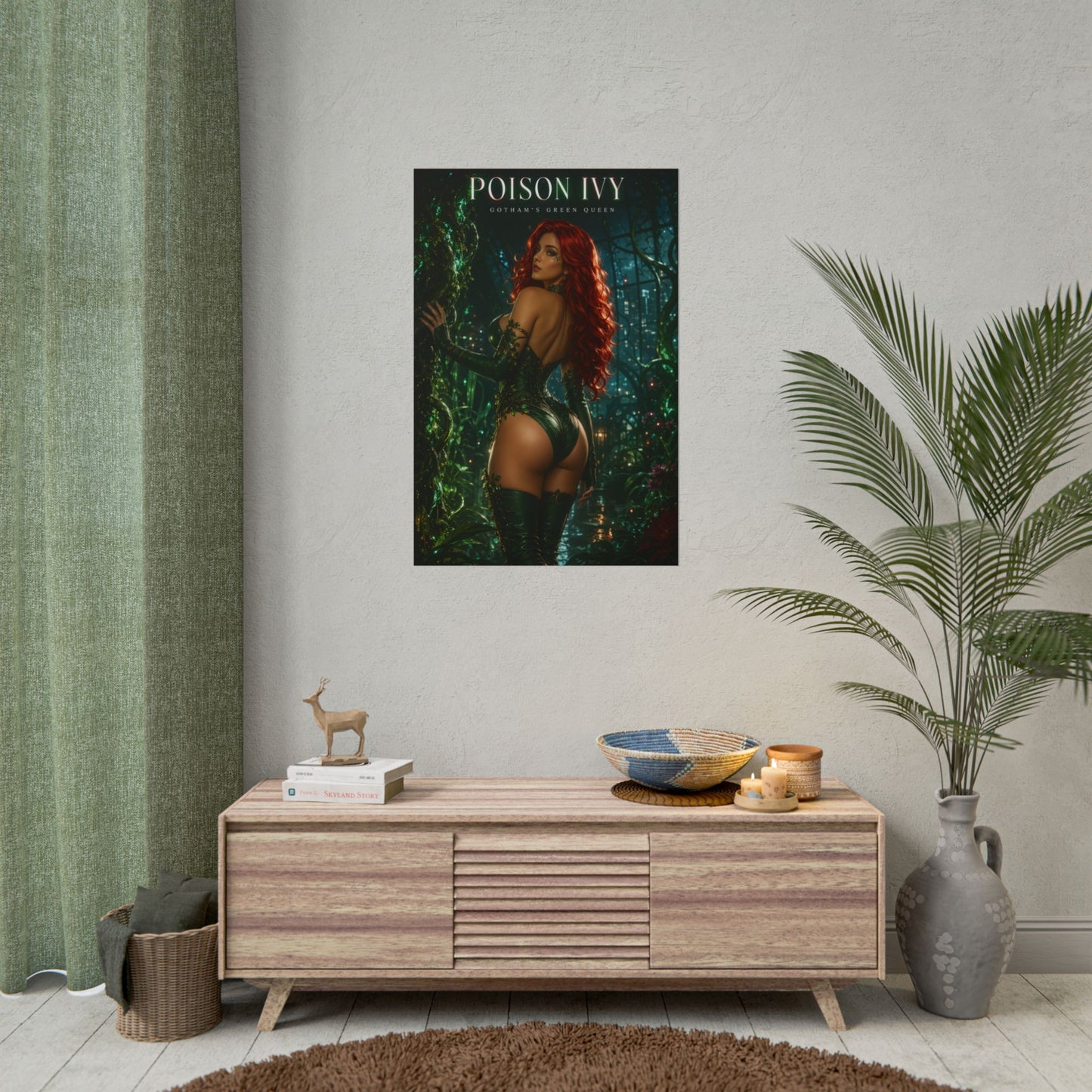 Poison Ivy Poster, DC Comics Wall Art, Fantasy Print, Gamer Decor