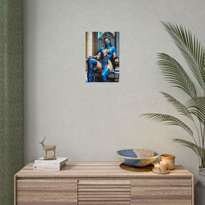 Kitana Poster, Mortal Kombat Anime Girl Art Print, Waifu Fighter Wall Decor