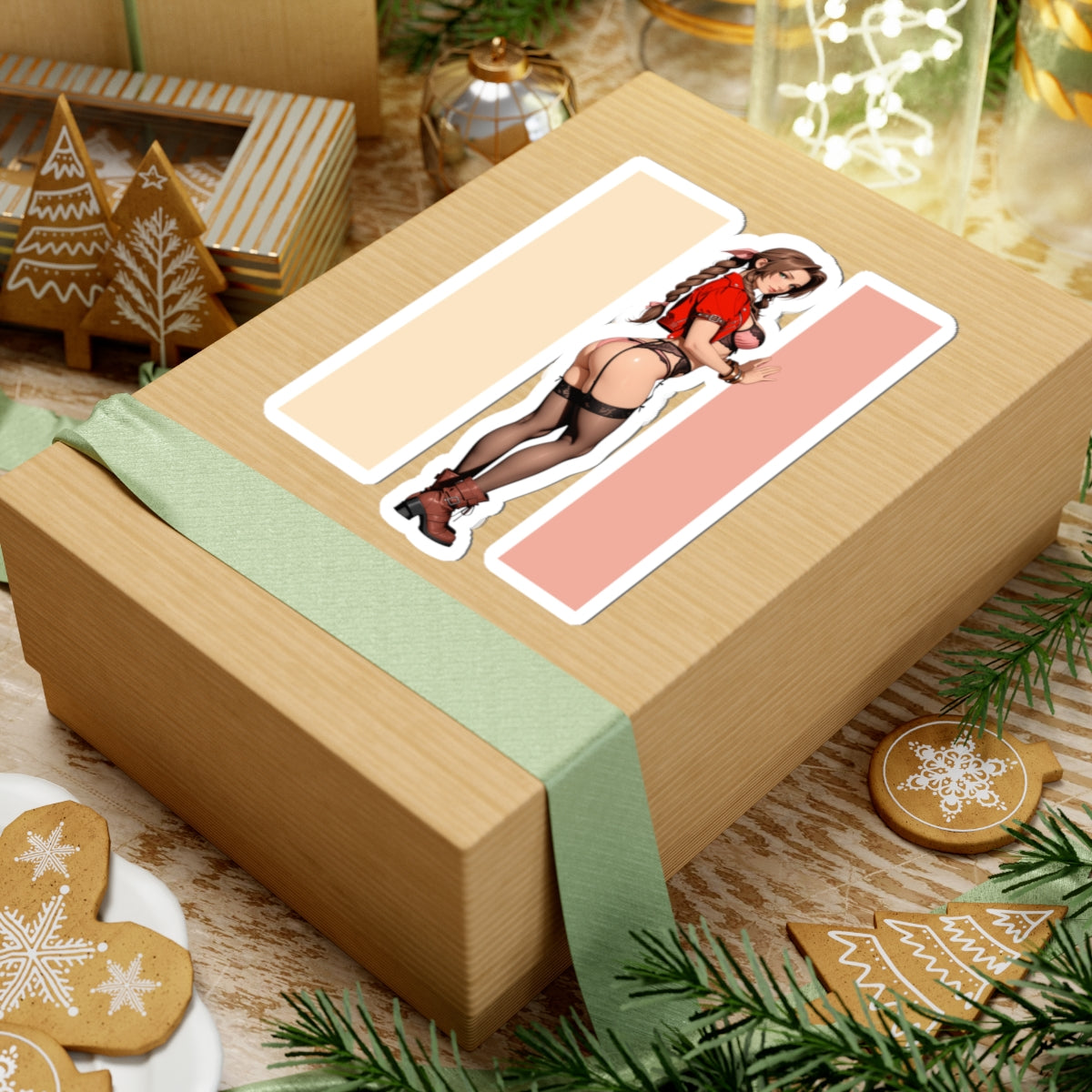 Aerith-Aufkleber – Vinyl-Aufkleber für Fantasy-Spiele, Laptops, Notizbücher und Innendekoration