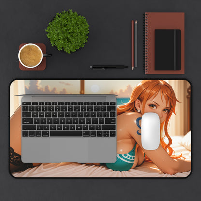 Nami Gaming Mouse Pad, One Piece Desk Mat, Anime Weather Girl Gaming Setup