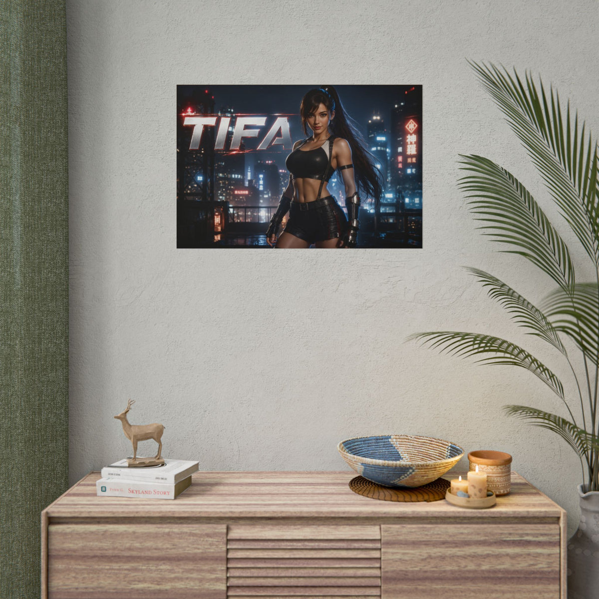 Tifa Lockhart Character Poster Gaming Setup Wall Decor Collector Print