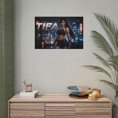 Tifa Lockhart Character Poster Gaming Setup Wall Decor Collector Print