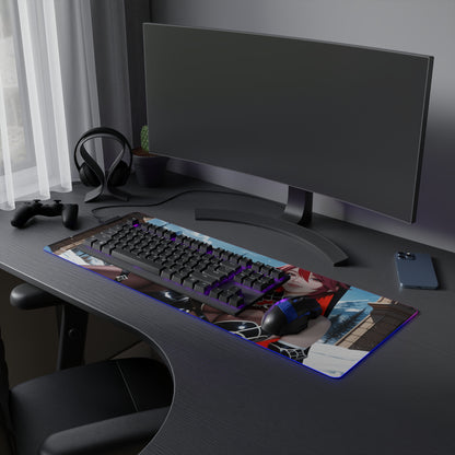 Килимок для столу Rosaria – світлодіодний RGB-підсвітлювальний килимок, ігровий комплект для дівчат з аніме Waifu