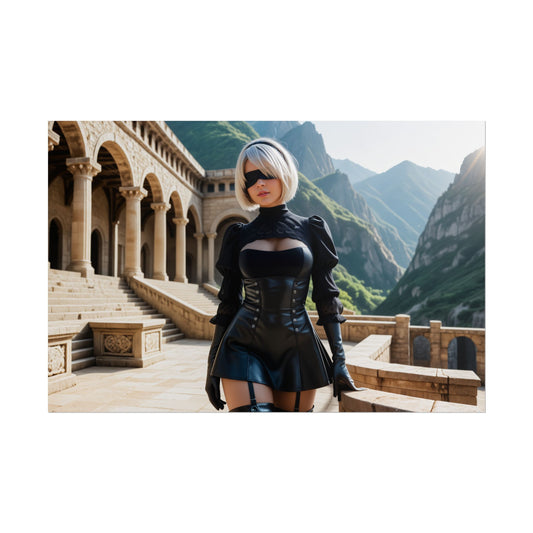 2B Anime Poster | Cyber Waifu Wall Art for Gaming Setup or Otaku Room