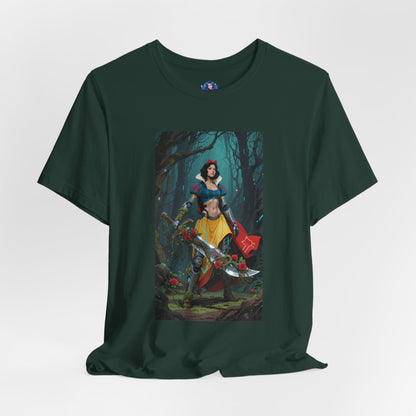 Cyber Snow White T-Shirt | Futuristic Fairy Tale Tee for Gamers & Anime Fans