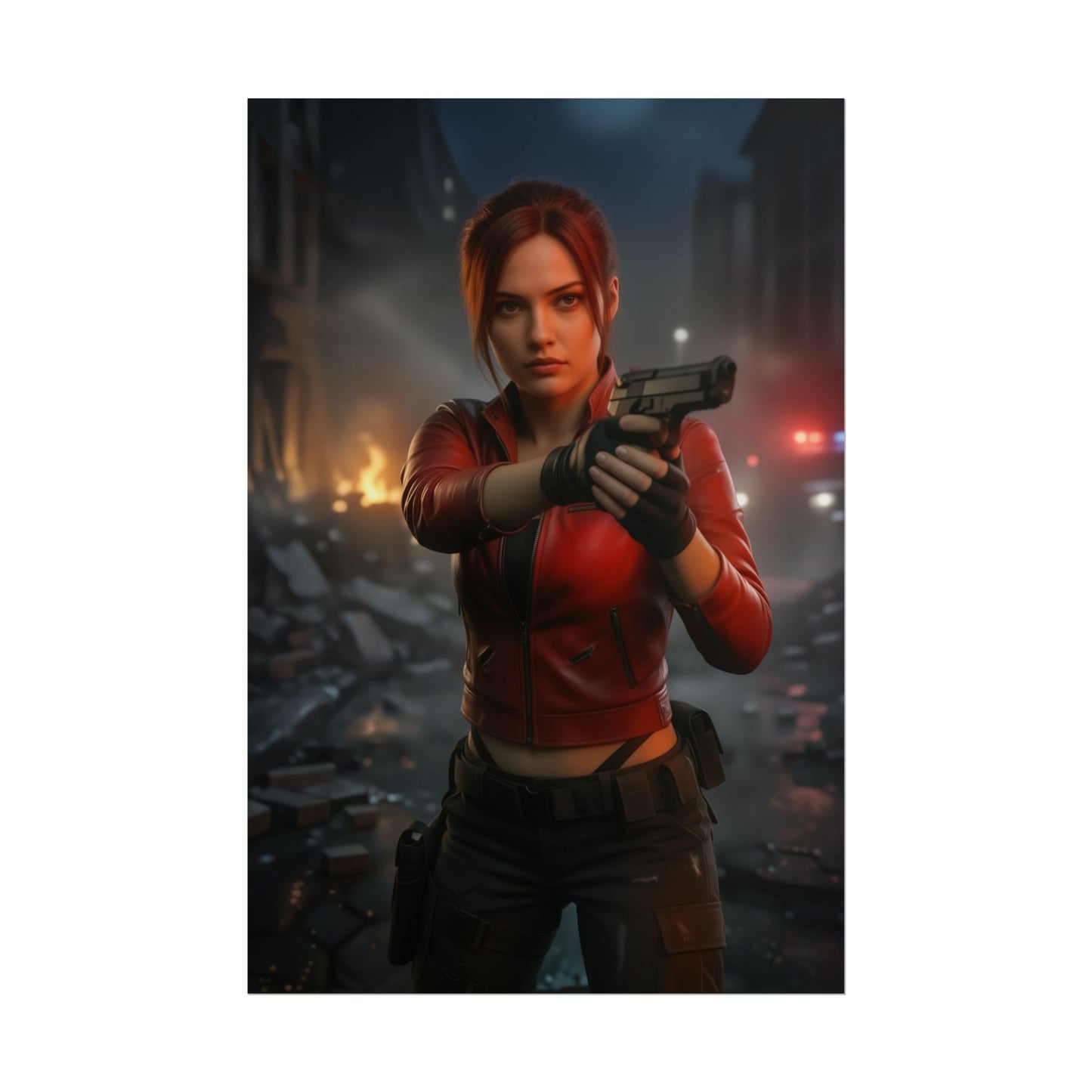 Claire Redfield Poster Resident Evil Wall Art Print Gaming Room Decor