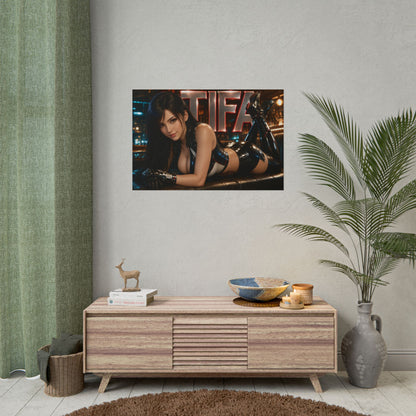 Gaming Wall Art Tifa Lockhart Poster Game Room Decor Gamer Gift Print