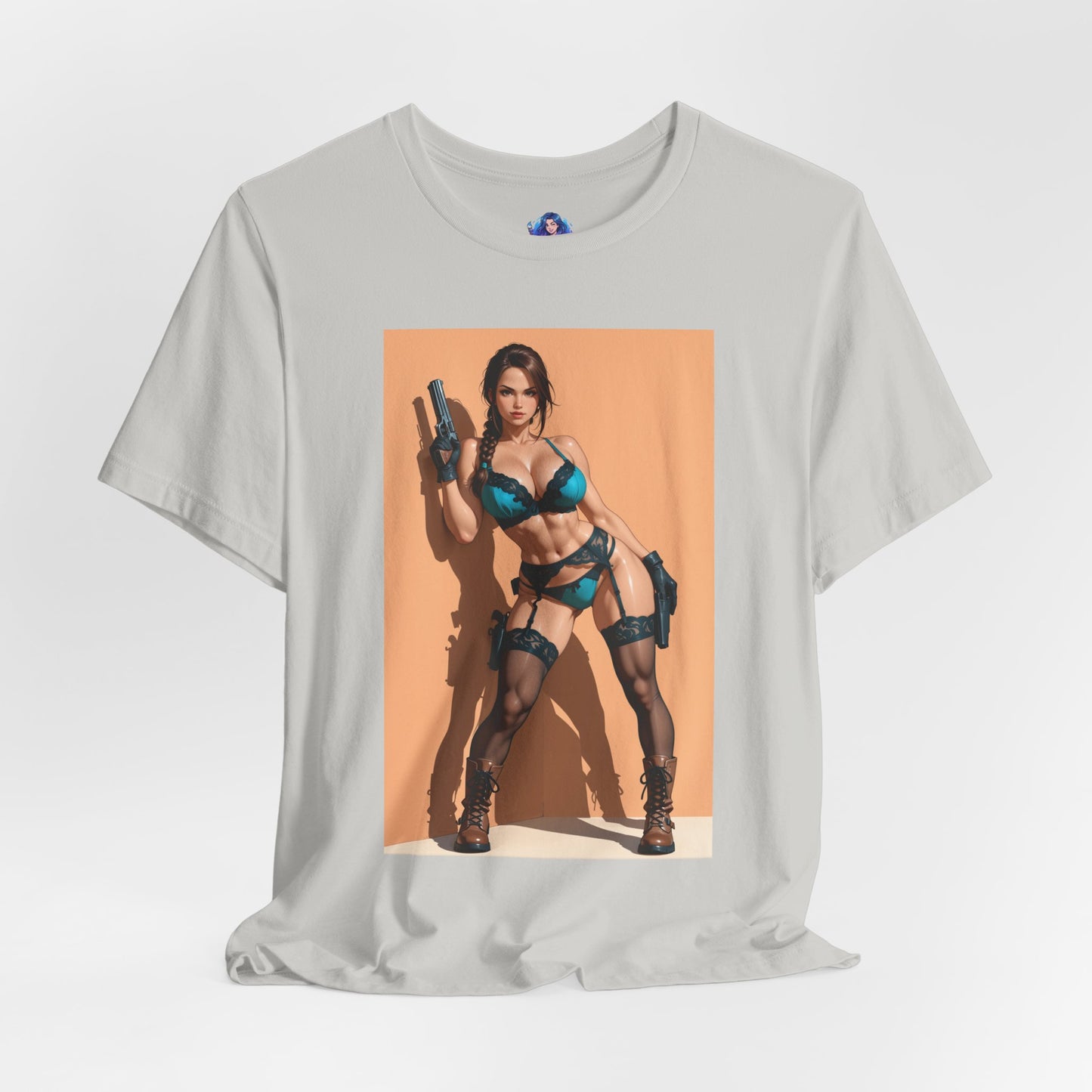 Lara Croft T-Shirt | Tomb Raider Grafik-T-Shirt für Gamer &amp; Anime-Fans | Abenteuerheldin-Shirt