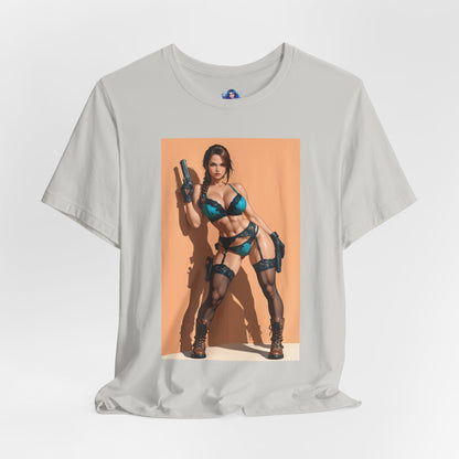 Lara Croft T-Shirt | Tomb Raider Grafik-T-Shirt für Gamer &amp; Anime-Fans | Abenteuerheldin-Shirt