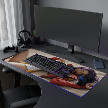 Килимок для столу Faye Valentine – світлодіодний RGB-підкладка, елегантна конфігурація дівчини з аніме Вайфу