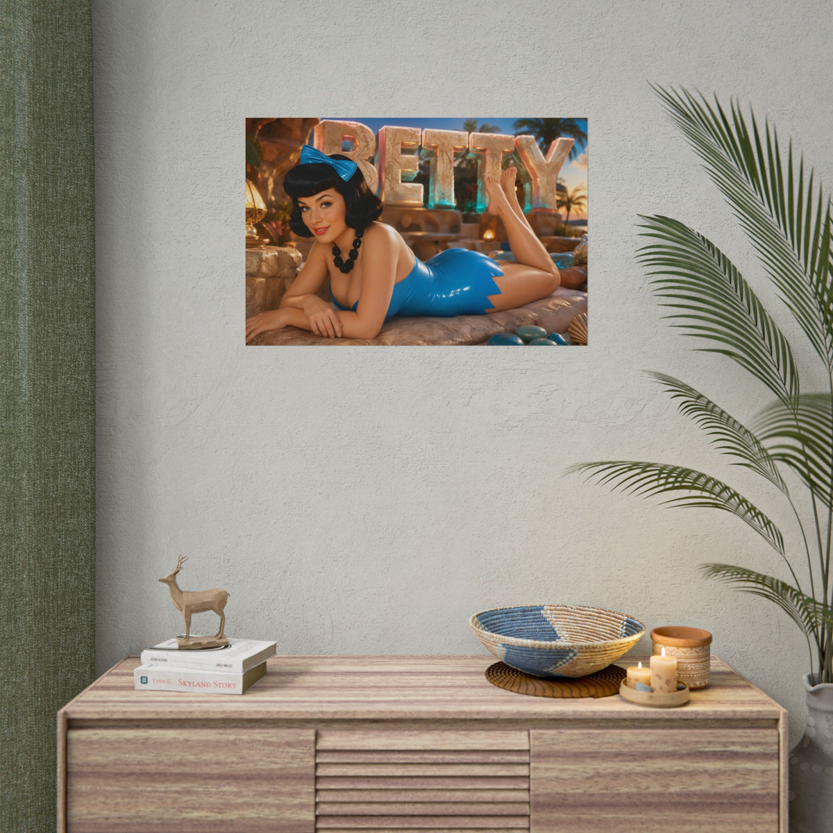 Betty Rubble The Flintstones Retro Poster Cartoon Wall Art Room Decor