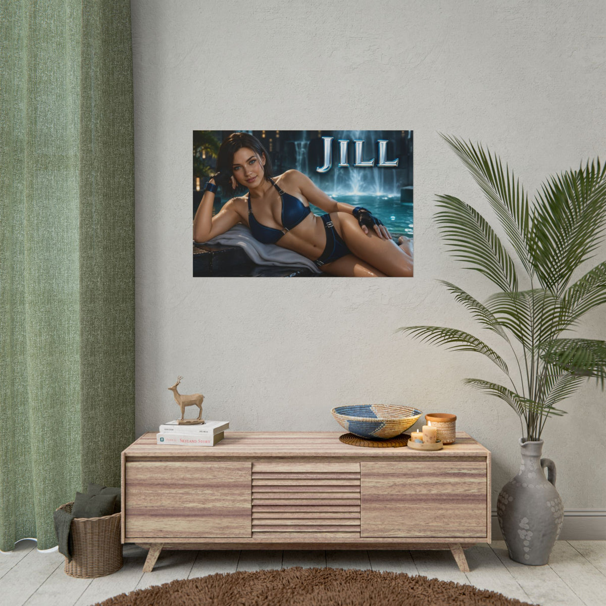 Jill Valentine Gaming Poster Wall Art Gamer Room Decor Collectible Print