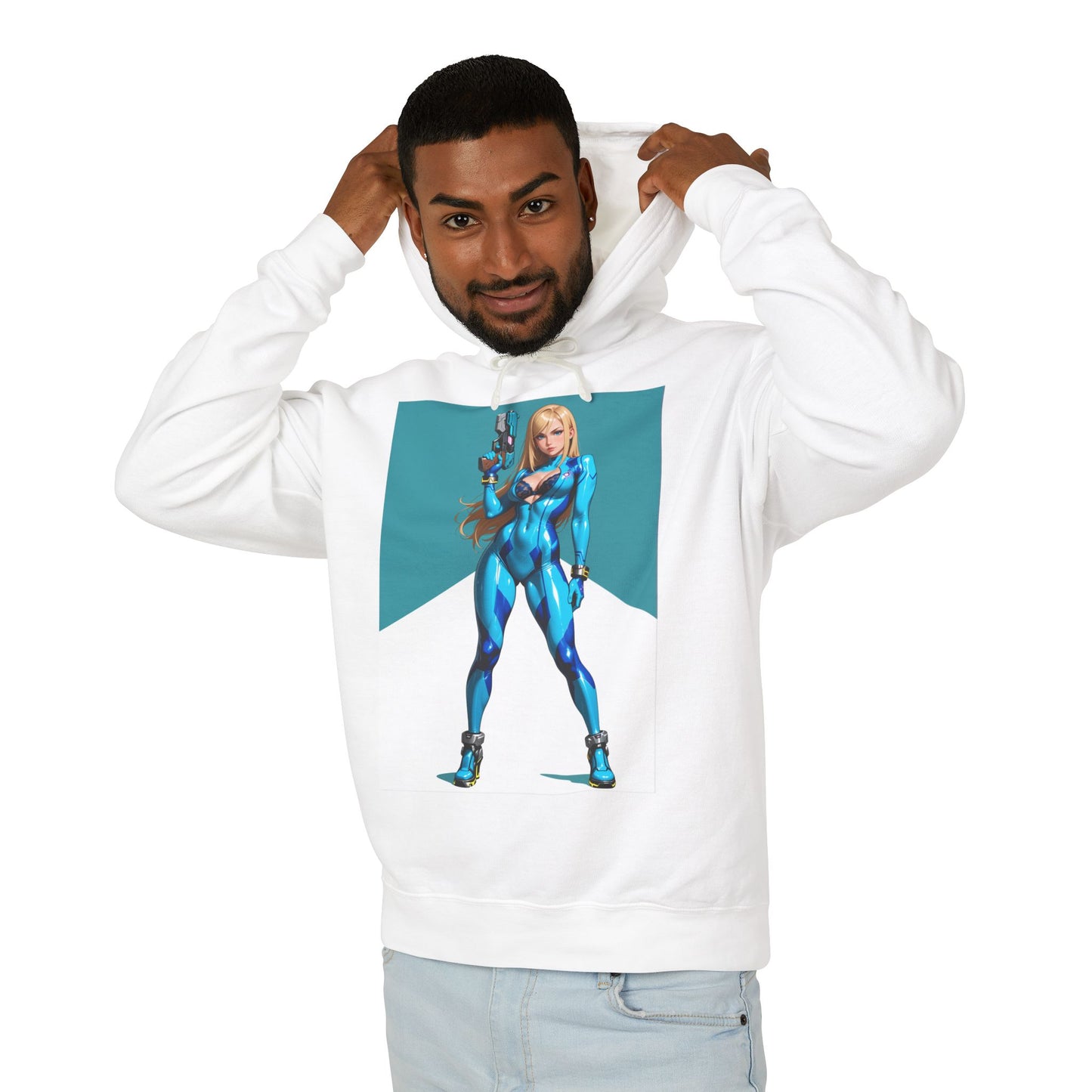 Худі Самус Аран | Худі з науково-фантастичною мисливицею | Пуловер з аніме-бронею