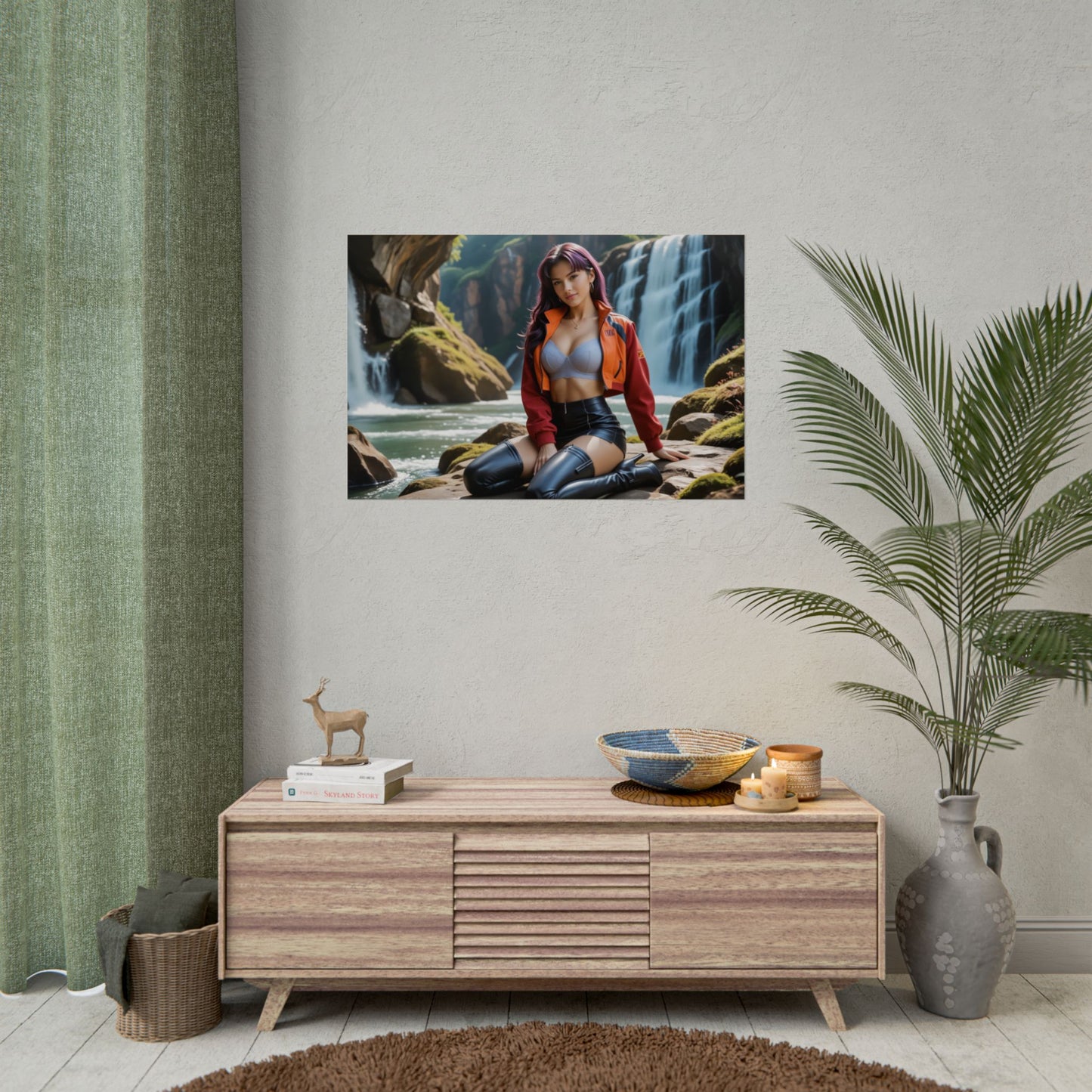 Аніме-постер Фей Валентайн | Настінне мистецтво Вайфу для декору Space Bounty