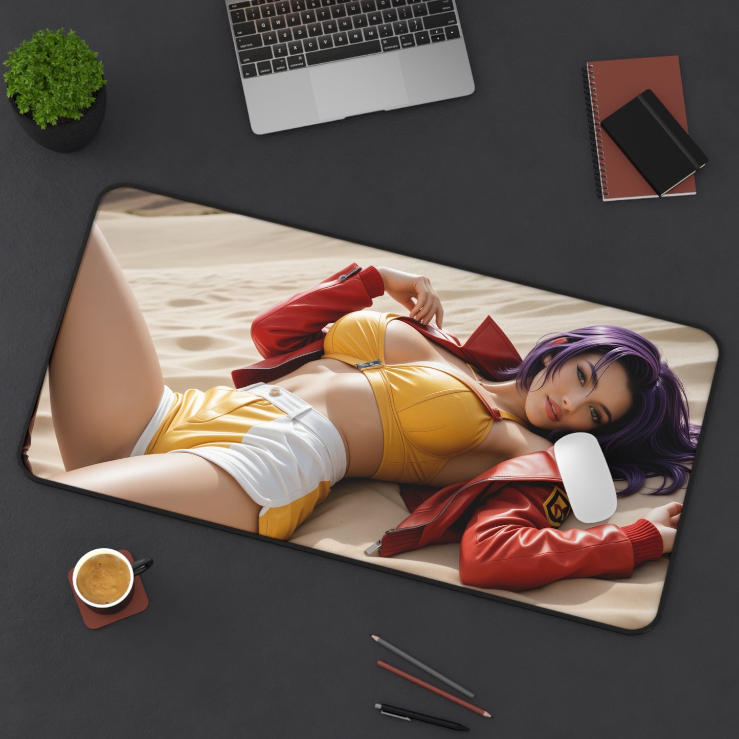 Faye Valentine Schreibtischunterlage, Cowboy Bebop Mauspad, Schreibtischdeko für Anime-Gamerinnen