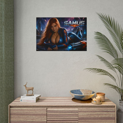 Samus Aran Wall Art Poster PC Gaming Decor Bedroom Collector Print