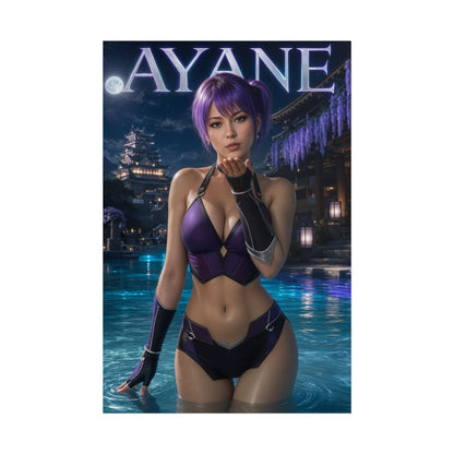 Ayane Character Poster Dead or Alive Gamer Gift Gaming Setup Wall Decor Print