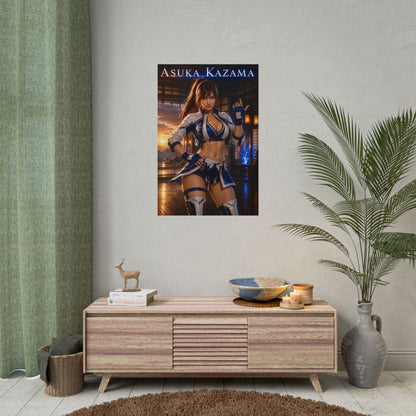 Asuka Kazama Poster, Tekken Wall Art, Gaming Print, Gamer Decor