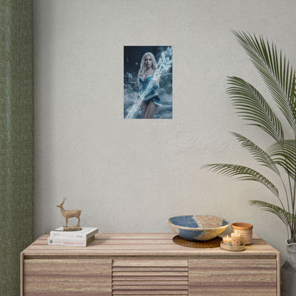 Crystal Maiden Dota 2 Poster, Dota 2 Wall Art Print, Ice Mage Girl Decor, MOBA Game Wall Art, Gamer Gift